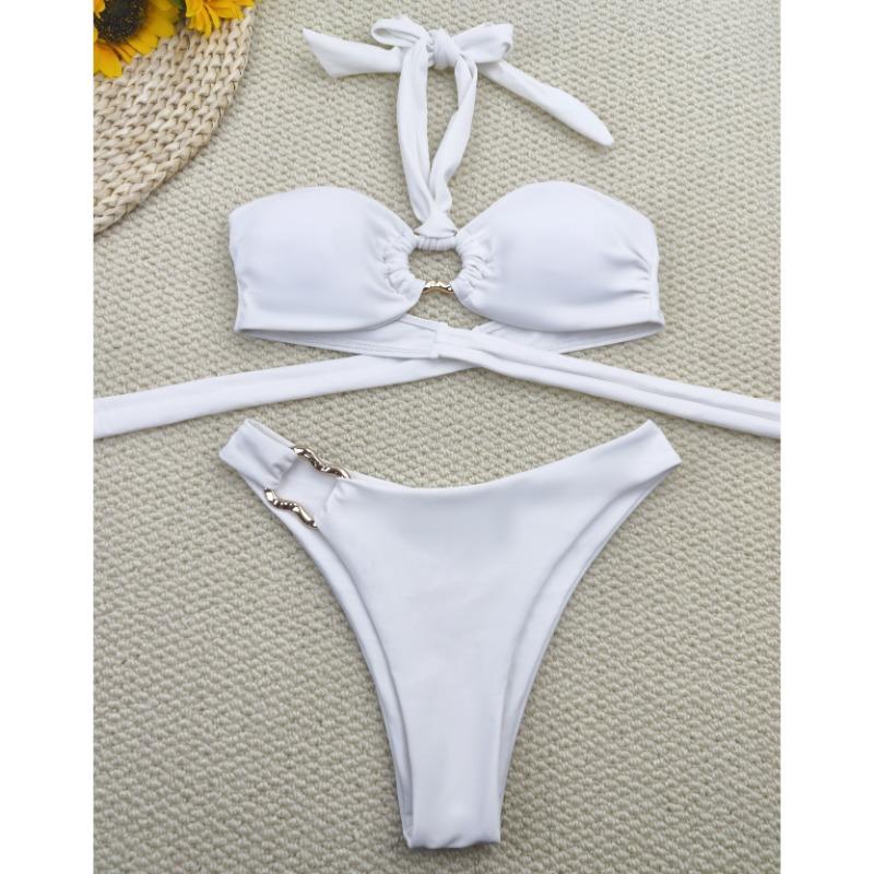 New Sexy Split Bikini Suit Lace-up Low-rise Bikini Swimsuit