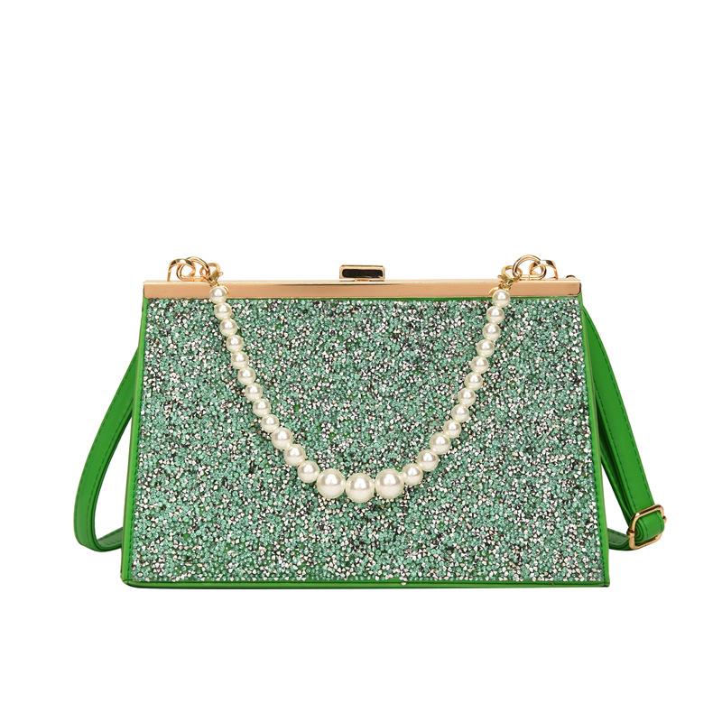 Cross-border fashion high-end texture bright diamond women's handbag 24 new exquisite literary one-shoulder messenger bag women