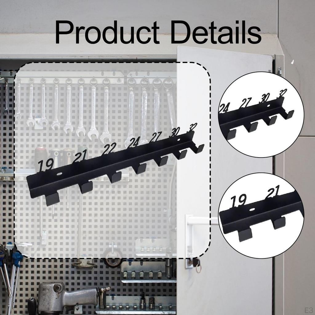 Mounted Wrench Organizer, Tool Storage Rack, Multifunctional, for , Easy Installation,