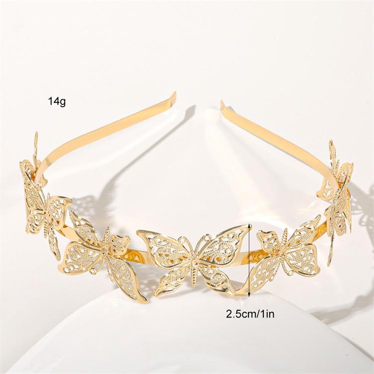 Wow Sheila Baroque Style Golden Leaf Headband Double Layer Flower Inlaid Rhinestone Headbands Women
