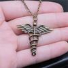 Dragon Snake Spider Gothic Pendant Antique Bronze Metal Daughter Choker Necklace Hot Sale