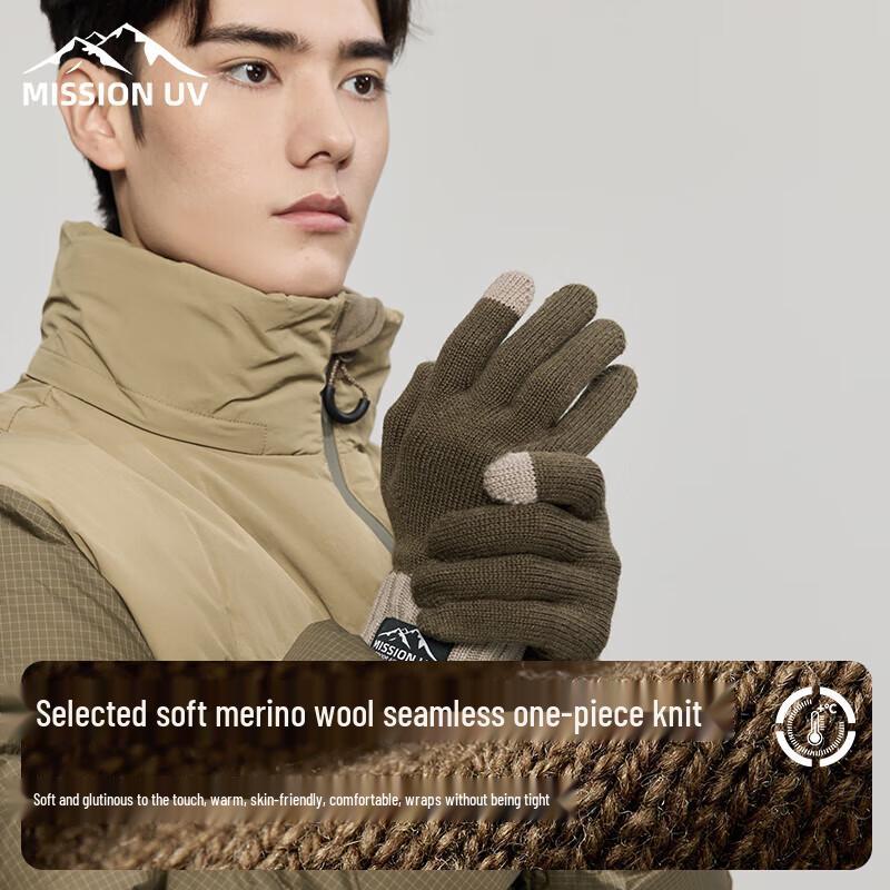 MISSION UV Wool Cycling Touchscreen Gloves One Size