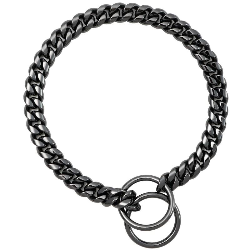 Stainless Steel Dog Chain P 10mm Double Loop Collar Small Medium Large Dogs
