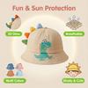 Spring/Summer Infant Bucket Sun Hat - Cute Dinosaur Design for Boys & Girls