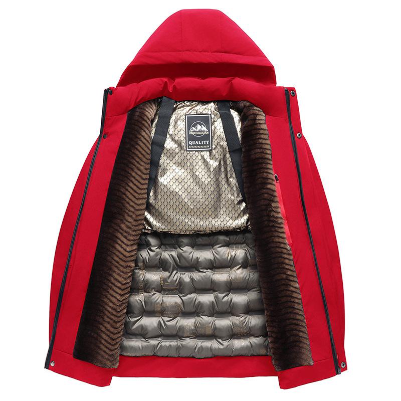 Men's Winter Warm Quilted Hooded Jackets Outdoor Windproof Padded Coat Thick Parka Jacket for Men Waterproof Windbreaker Insulated Jackets with Hood