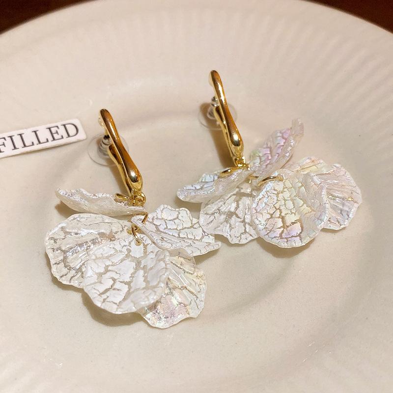 European and American Exaggerated Diamond-encrusted Flower Bow Fringed Earrings Personalized Earrings Internet Celebrity Temperament Earrings