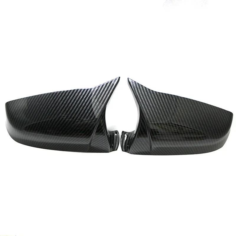 Carbon Fiber Pattern Black Side Wing Rearview Mirror Cover Cap for BMW 5 6 7 Series E60 E61 E63 E64 F06 F07 F10 F11 F13 F01-F04