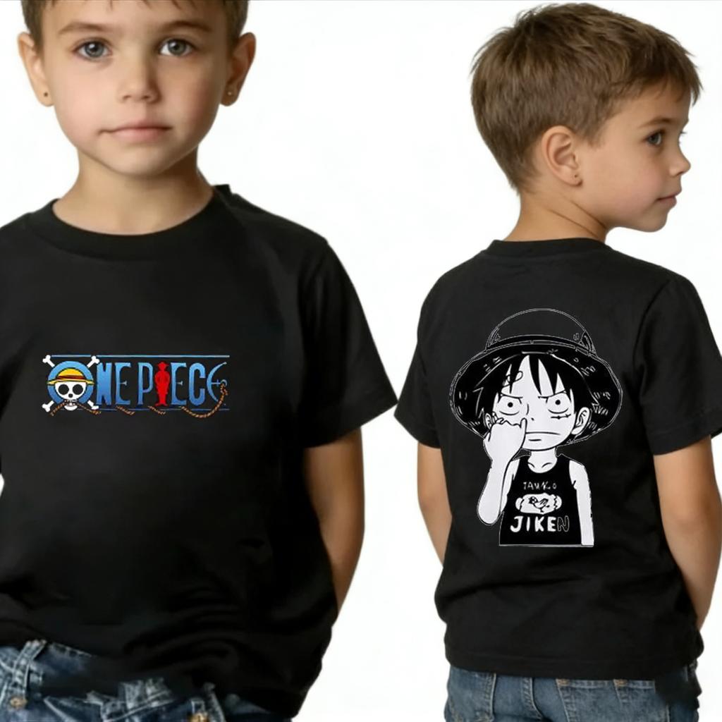 Camisetas de Manga Corta de Verano para Niños y Niñas, Camiseta Infantil Anime Luffy Zoro Nami Chopper, Ropa Linda Camisetas de Dibujos Animados Regalos de Cumpleaños