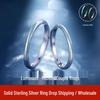 S999 Sterling Silver Mobius Luminous Couple Rings - High-End Design for Men & Women
