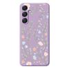 For Samsung Galaxy A16 5G/4G Case Pink Blue Flowers Pattern Printing Straight Edge TPU Phone Back Cover
