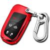 QBUC for Dodge Key Fob Cover 5 Button Silicone Remote Key Case for Dodge for Jeep Grand Cherokee