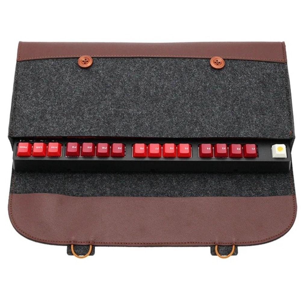 

Большая вместительная сумка для механической клавиатуры, сумка для клавиатуры из искусственной кожи, войлочная сумка для хранения клавиатуры, офисная сумка