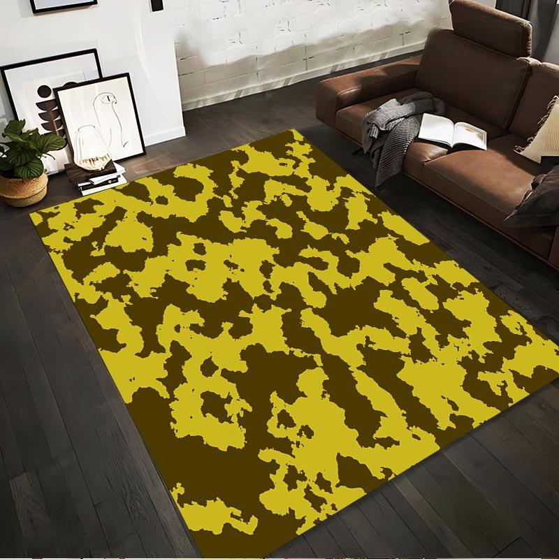 

Camouflage Pattern Carpet in Green and Brown Tones for Modern Home Decor Suitable for use as an anti-slip1 for1room and bedroom sofas 40x60cm( 15x23in )
