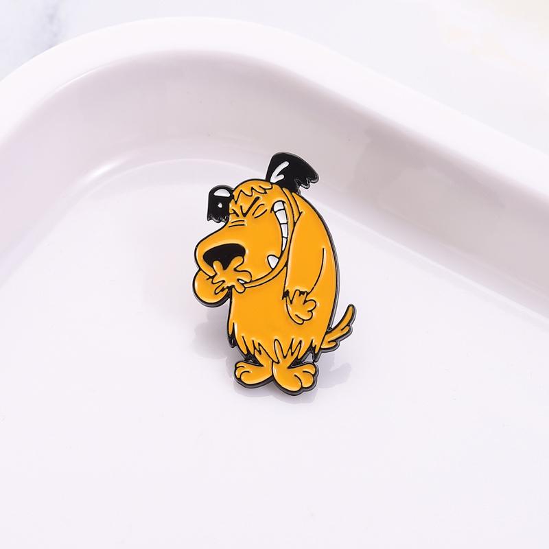 Funny Dog Enamel Pins Vintage Retro TV Series Character Brooches Lapel Badges Cartoon Animals Jewelry Gift for Friends
