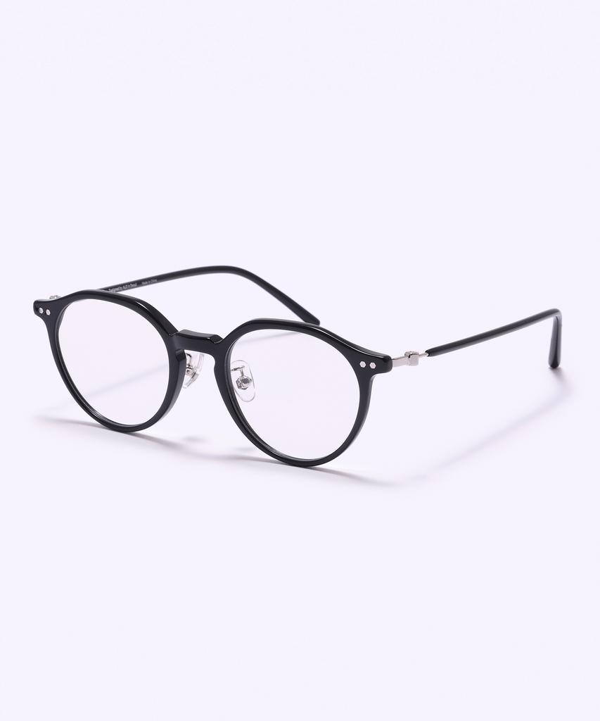 Alloaiweeo [Silverbite] Sbg7605 0909G Hd Acetate Ultra-Lightweight High-Density Acetate Black Panto Eyeglass Frame Blue Light Lens Selection