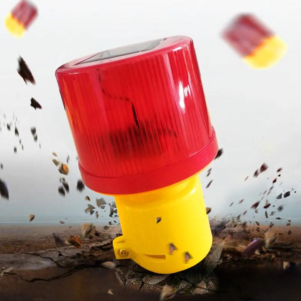 Solar LED Emergency Warning Light, Solar Traffic Tower Crane LED Lamp, Solves Dark Construction/Outdoor Area Safety Risk & Power