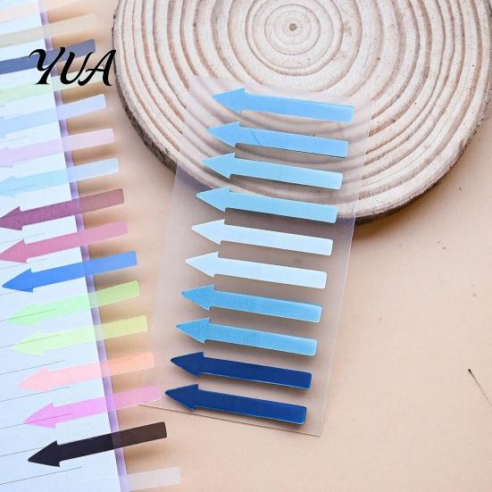 Non Blocking Text Labels Arrow Index Tab Stickers, Translucent PET Page Markers, Tabs Colorful Sticky Flags for Organizing Book And File Color
