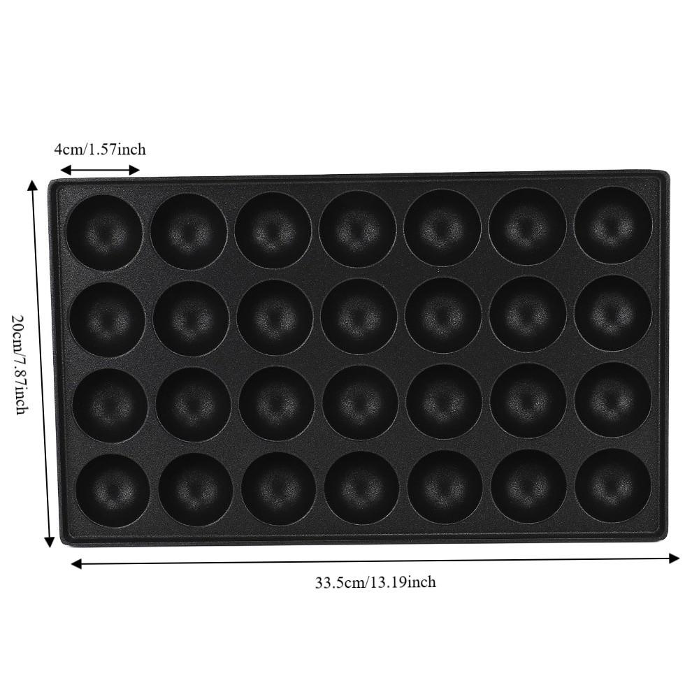 Black Takoyaki Maker Pan Nonstick Quail Egg Baking tray  for Brunch Breakfast