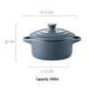 Ceramic Double-Ear Baking Bowl with Lid (400-600ml) - Anti-Scald Soup, Egg, Pudding, Stew Pot