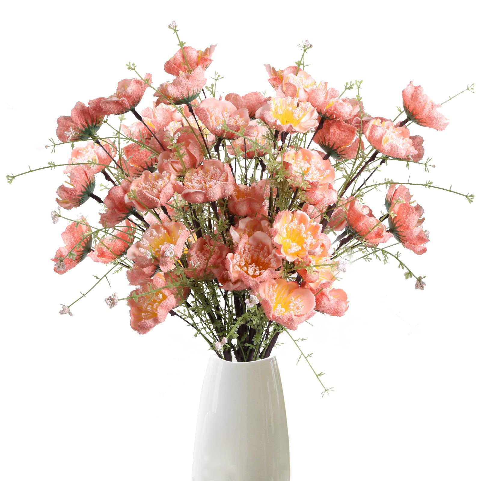 8 шт. искусственные цветы 60 см искусственные цветы рододендрона пенопластовые цветы цветы азалии искусственные цветы для домашних столов свадебный декор кухни розовый