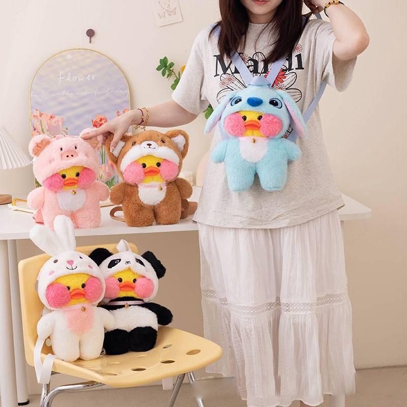 Adorable Hyaluronic Acid Duck Plush Toy Soft Backpack Perfect For Birthdays And Gifts
