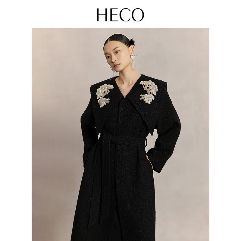 

HECO Элегантное длинное пальто из смесовой шерсти в новом китайском стиле M