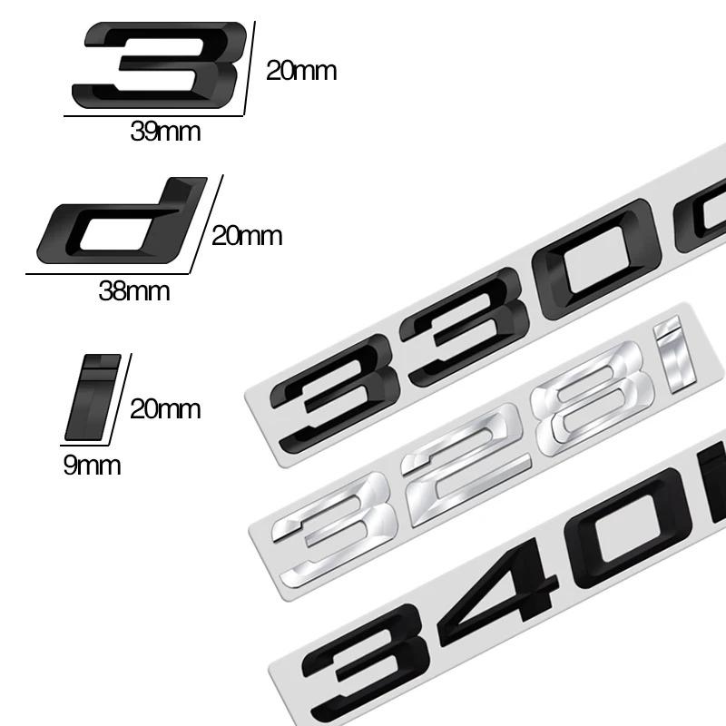 ABS Znak Lesklý Černý Samolepka na Auto Znak Obtisk Dekorace Karoserie Víka Zavazadlového prostoru pro BMW 318d 320d 330d 335d 320i 328i 330i 335i 340i 340d 330d yq2