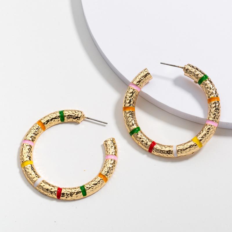 Geometric Sophisticated Hoop Earrings In Various Colors For Women