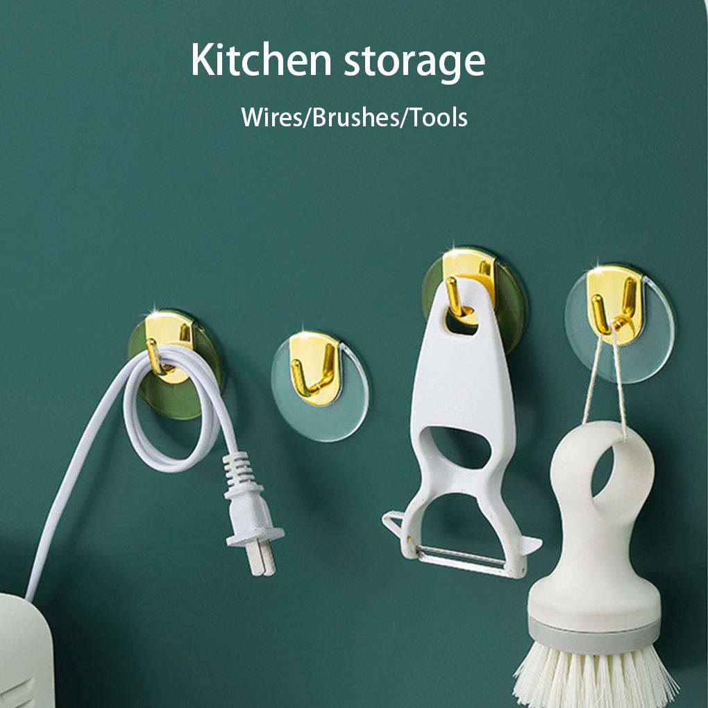 4 Stück Mehrzweckhaken Selbstklebender Wandhänger Kleidung Handtasche Schlüsselhaken Stanzfreies Regal Starke Tragkraft Heimaufbewahrung