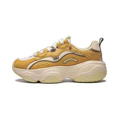 Honey V2 Clásico Cómodo Casual Antideslizante Resistente al Desgaste Zapatillas Bajas para Papá Mujer Zapatilla Amarilla Leche AGCU414-4