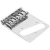 Saddle Bridge Metal Silver 6?String Hardtail Fixed Replacement for TL Electric Guitar