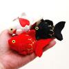 Goldfish Bell Ryukin Mascot Keychain WHITE