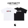 carhartt Καλοκαιρινό νέο ανδρικό και γυναικείο βαμβακερό μπλουζάκι με στρογγυλή λαιμόκοψη 2025 New Love print T-shirt