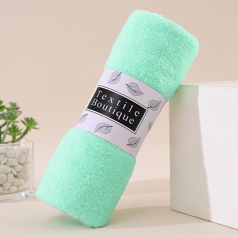 Absorbent Non-Linting Coral Fleece Gift Towel with Waist Seal Packaging