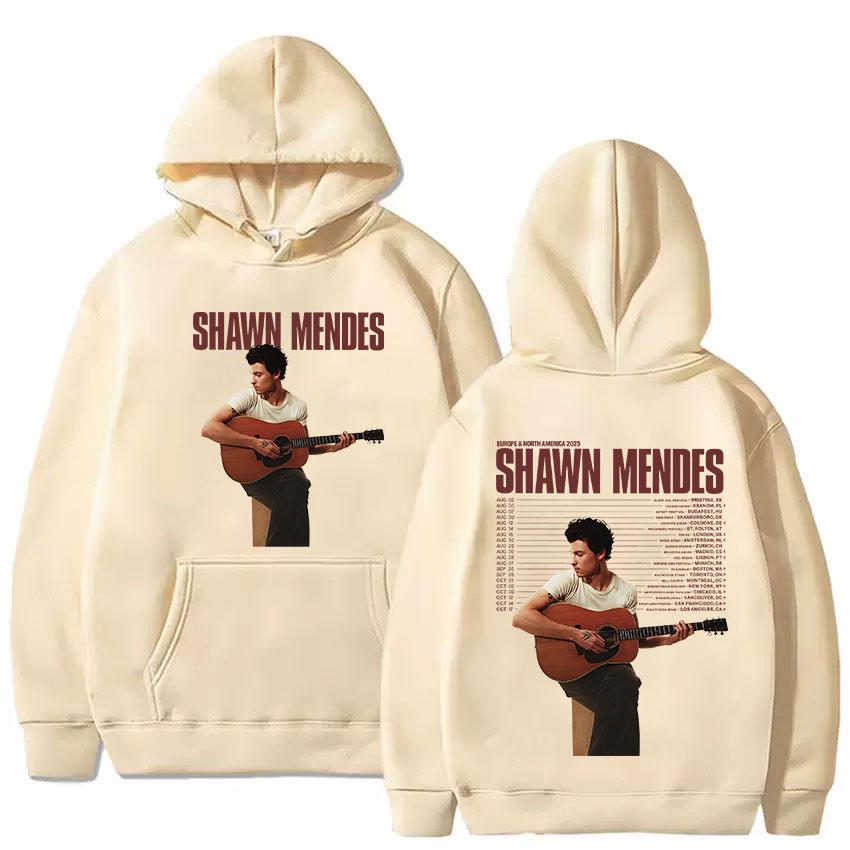 Singer Shawn Mendes Tour 2025 Album Merch Hoody Men Hip Hop Oversized Pullover Sweatshirt Pop Music Long Sleeve Hoody Streetwear