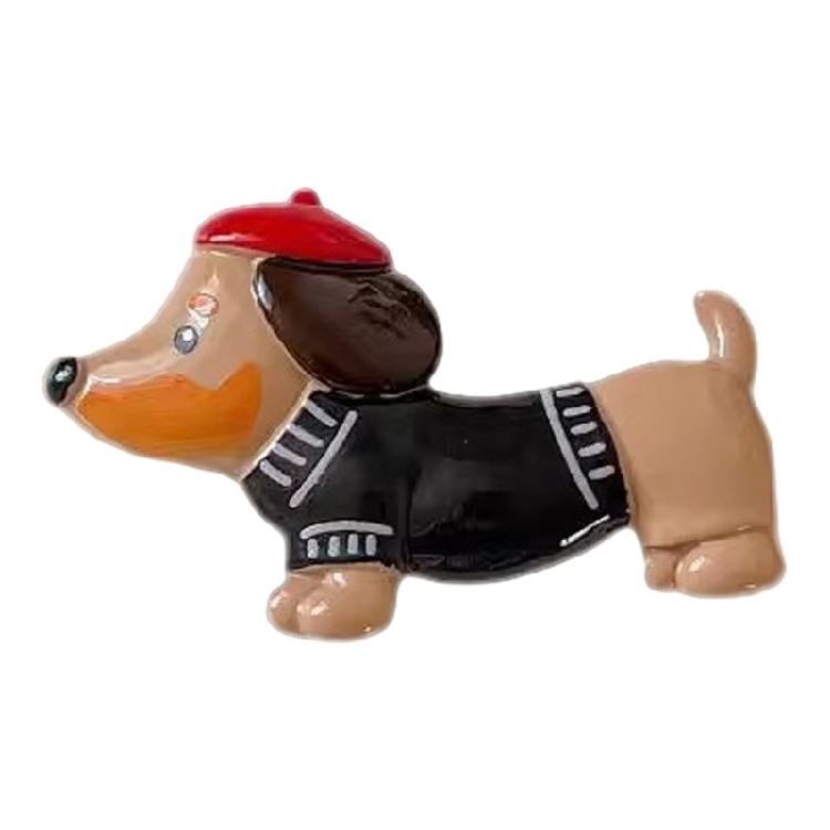 Resins Cartoon Dachshund Cats Shape Fridge Magnets Home Decors Refrigerator Sticker for Kitchen or Office Space Ornament