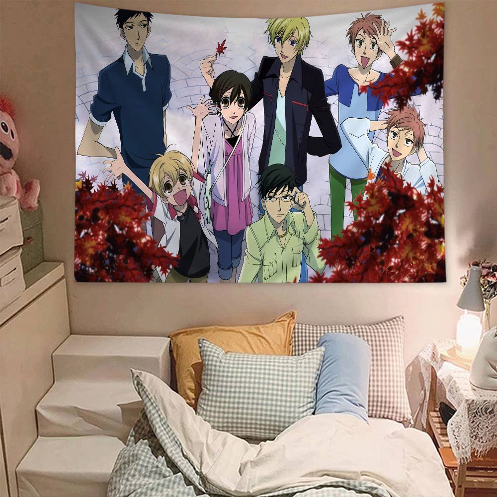 Anime Ouran High School Host Club Hanging Bohemian Tapestry Japanese Wall Tapestry Anime Kawaii Room Decor
