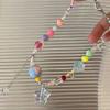 Fashion Y2K Bohemian Beaded Necklaces For Women Sweet Girl Tassel Five-Pointed Star Pendant Necklace Clavicle Choker Jewelry
