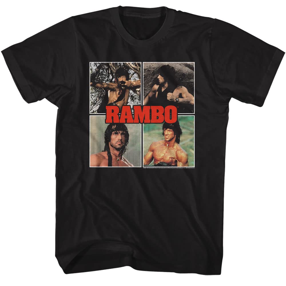 Rambo Printed Tshirt Unisexs Summer Classic Action Movie Pattern Short Sleeved Casual Street Wear Loose Fit Movie Fan Tshirt