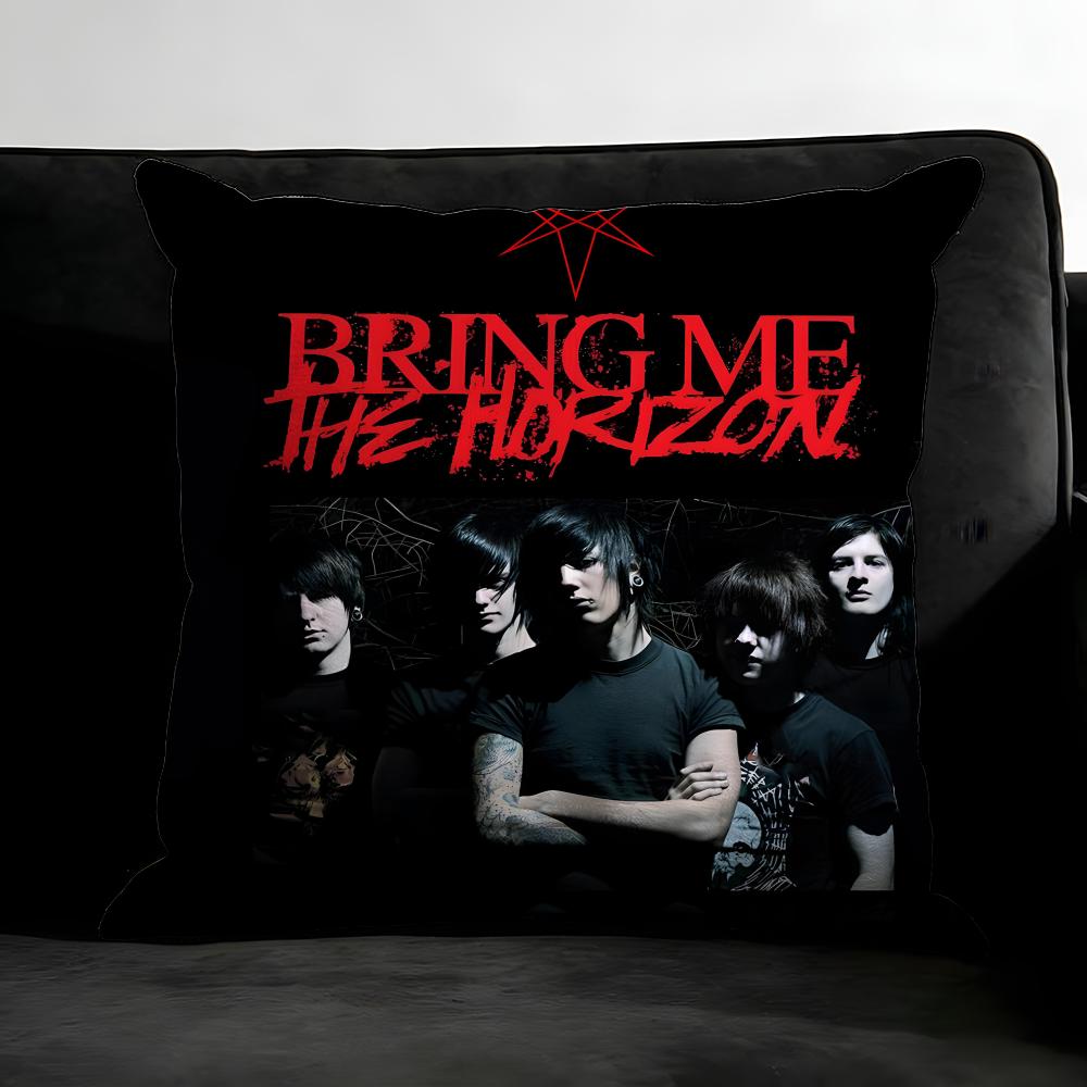 BBring Me The HHorizon Band Cushion Cover Pillowcase Ultra Soft Skin Friendly Fabric Cloud Like Comfort Concealed Zipper