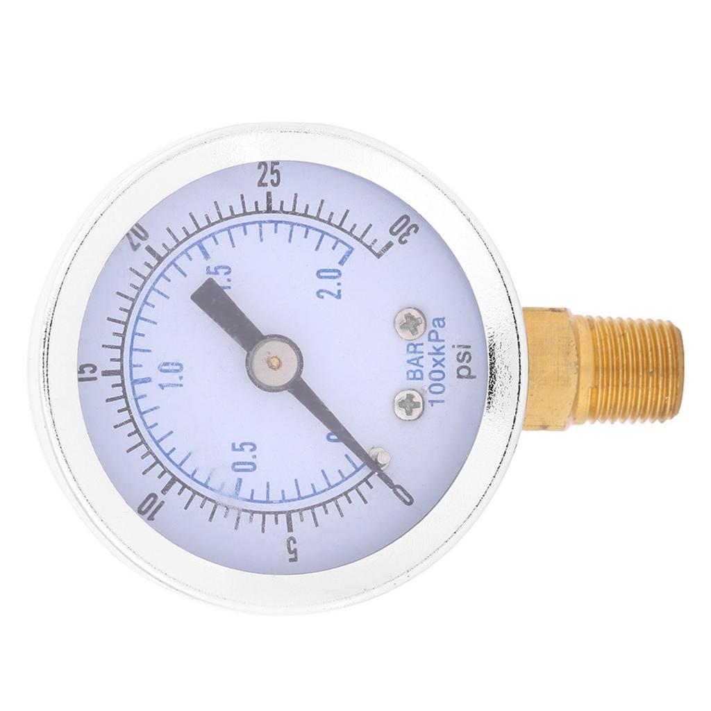 030psi 02bar Mini Dial Water Oil Compressor Meter Hydraulic Pressure Gauge