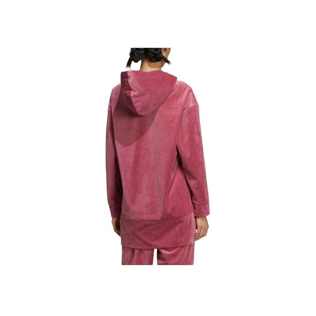 Adidas Originals Buchstaben Logo Kapuzenpullover Lässiges Langarm-Sweatshirt Damen Sweatshirt Rose GV2925