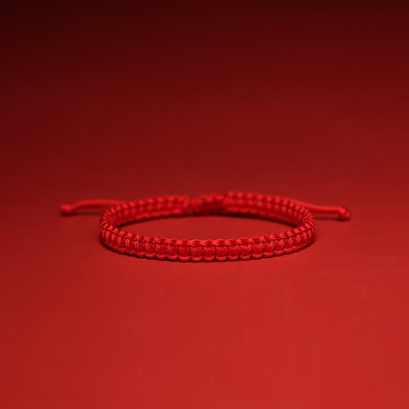 Burgunder Dunkelrot Geburtsjahr Armband: Unisex gewebtes Seil mit Diamant Glücksknoten, Geschenk zum Drachenjahr