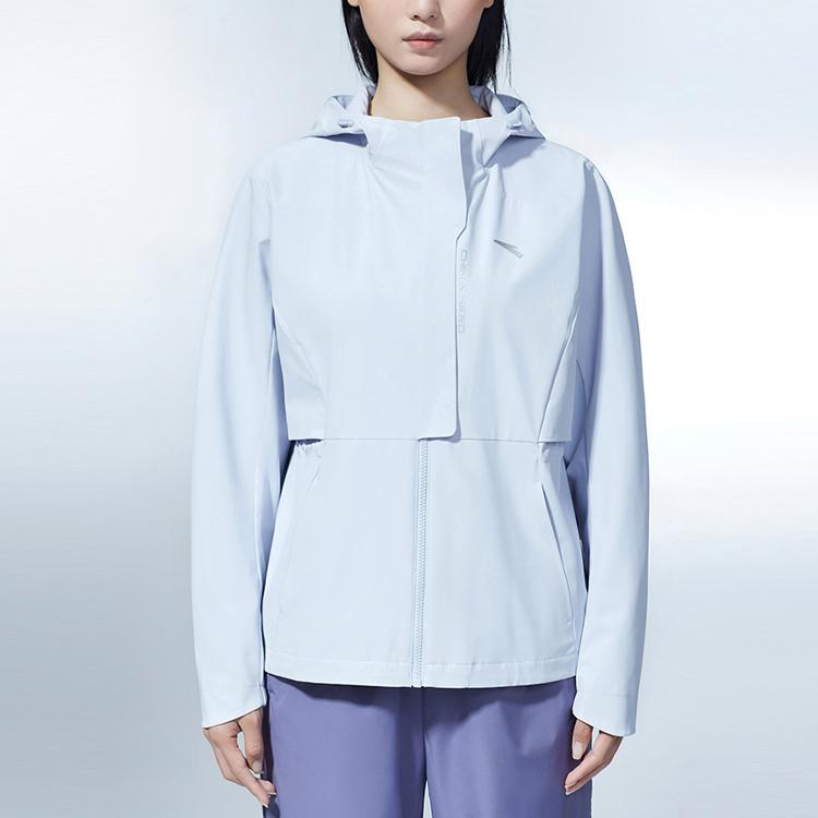 Anta Training Series Solid Color Hooded Sports Jacket Women Jacket Ice-Purple 162317609-1