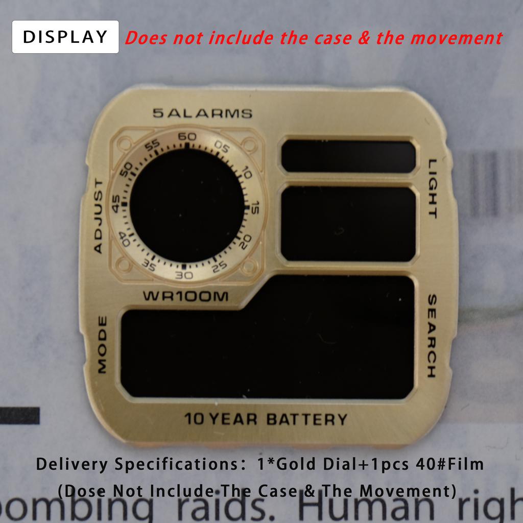 AE1200 Metal Dial & Case Mod Kit Modifed Upgrade Copper Dial Steel Case For Casio 3299 AE-1200 Replacement Watch Accessories