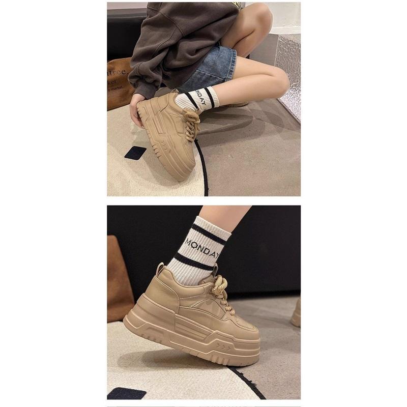  Women's Chunky Sole Forrest Gump Shoes Platform Casual Lace Up Sneakers