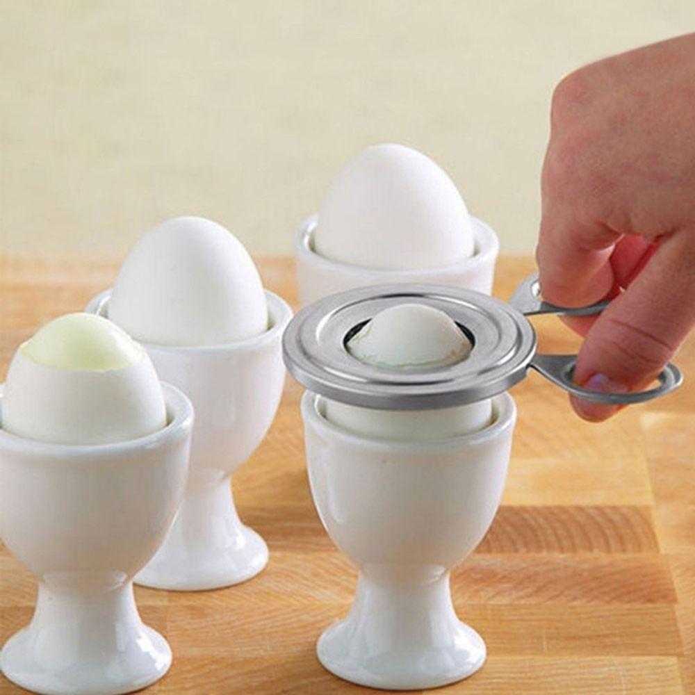 Stainless Steel Open Egg Shell Essential Boiled Egg Egg Topper Tool Egg Slicer Eggshell Peel Off