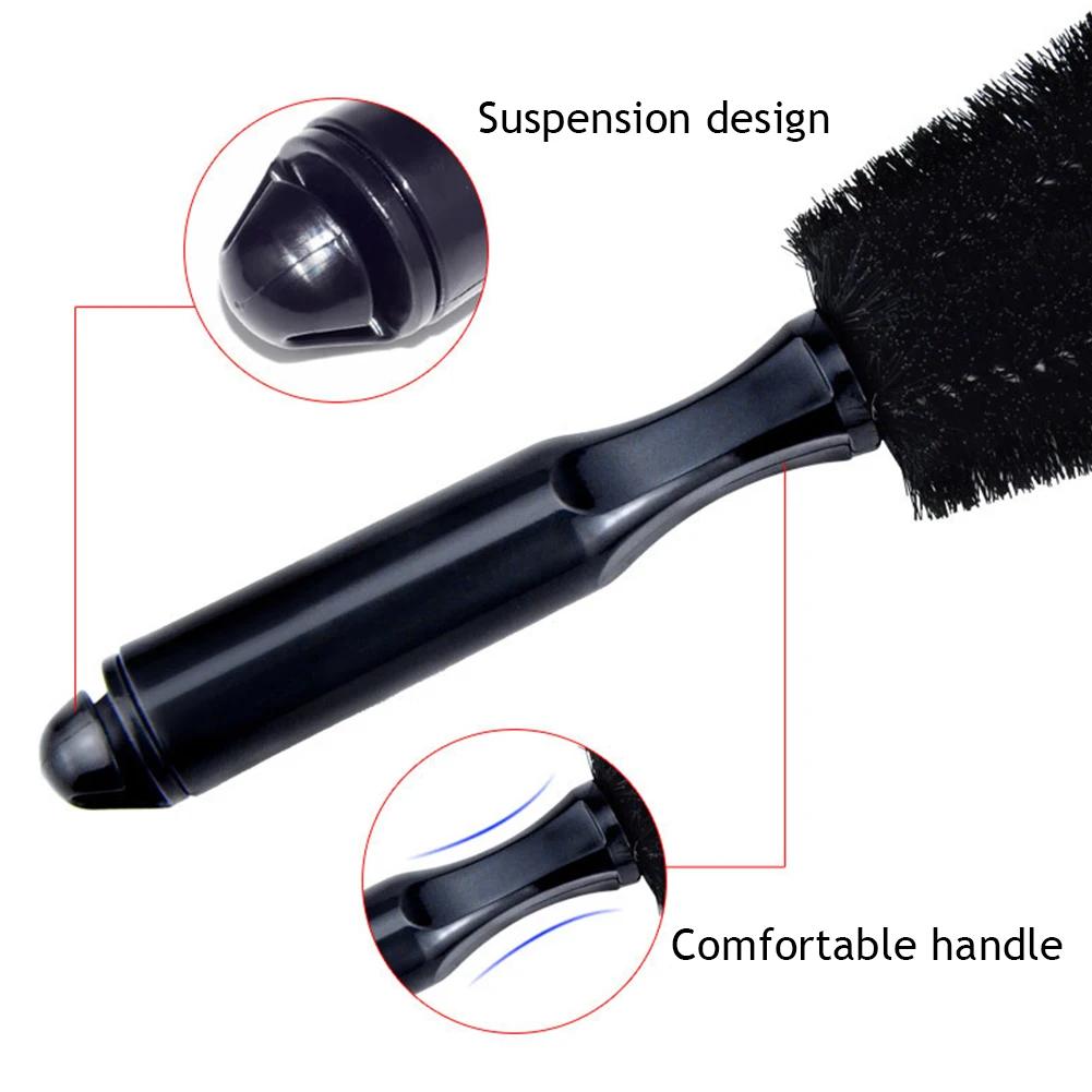 PP Wheel Brush Car Tire Cleaning Brushes Tools Car Rim Scrubber Cleaner Duster Handle Motorcycle Truck Wheel Car Detailing Brush