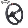 13inch 320mm JDM Classic Drift Racing Steering Wheel Real Leather Car Universal With Accessories 326Power