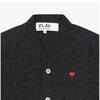 Comme Des Gar Ons 2 Play Play Small Red Heart Wappen V Neck Cardigan Ax N080 051